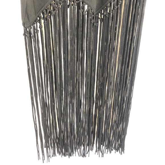 Worth New York Black Top with Fringe Detailing - Picture 11 of 16